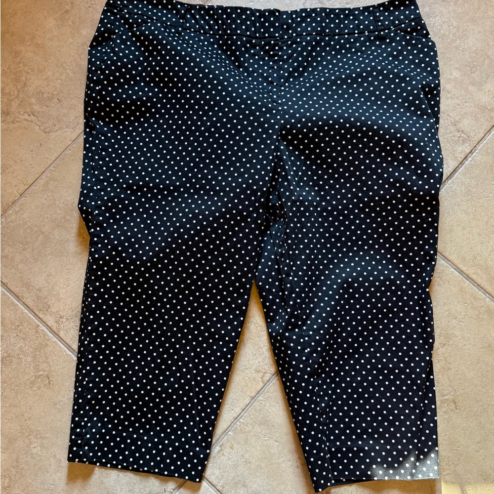 Avenue Black and White Polka Dot Trousers